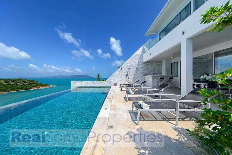 Contemporary High-End 4-Bed Sunset Sea View Villa, Plai Laem